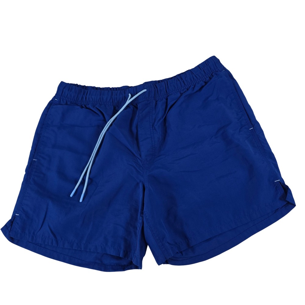 Duluth Trading Co Mens Blue Swim Trunks Board Shorts Nylon‎ Mesh Lined L 40445